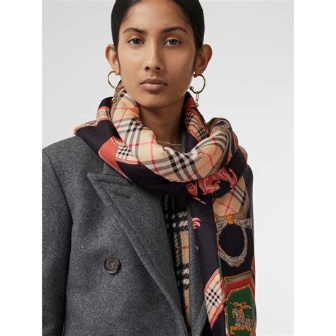 burberry silk puffer scarf|burberry silk scarf price.